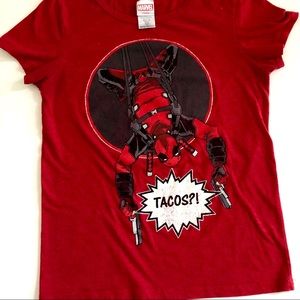 EUC Women’s Marvel Deadpool Tacos Shirt